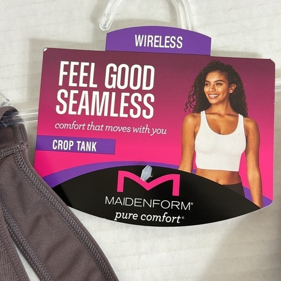 MAIDENFORM Seamless Lounge Tank Bra Large Sparrow (Purple Brown) NWT - Picture 6 of 12